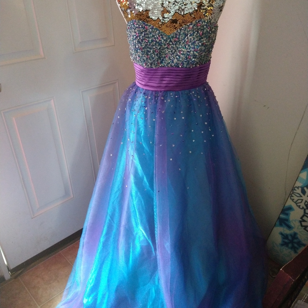 Beautiful David's Bridal Sequenced Dress-Size 3/4